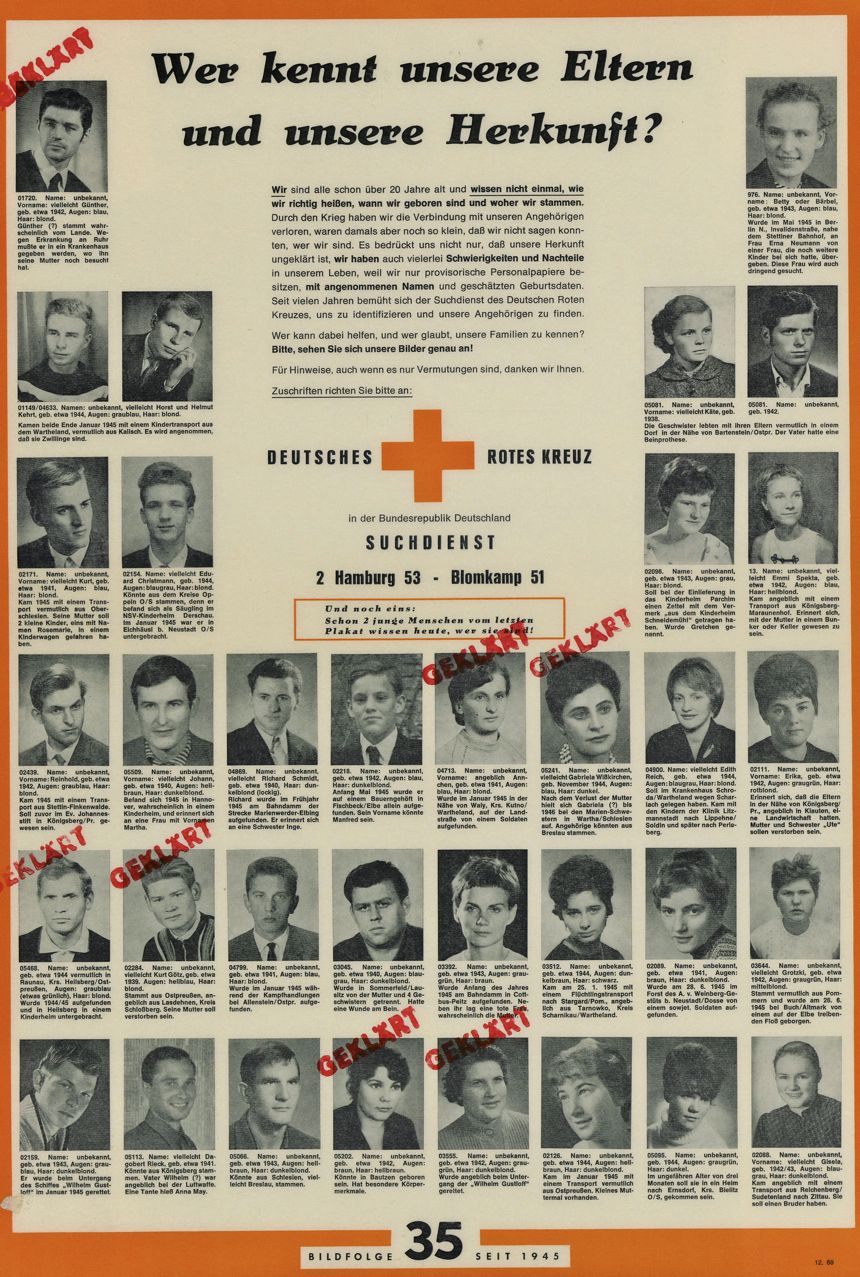 Plakat des DRK-Suchdienstes